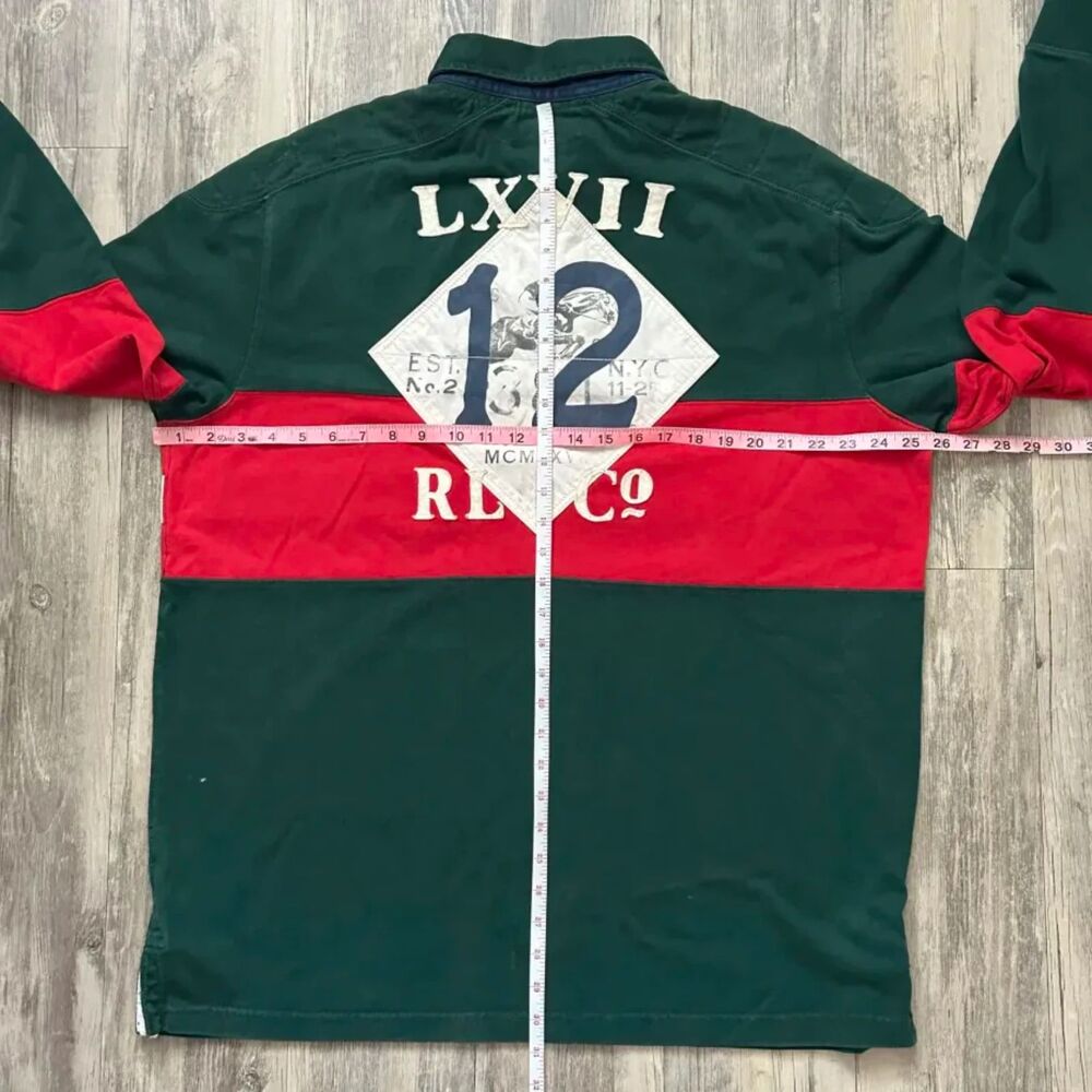Vintage Polo Ralph Lauren Denmark RLPC County Jockey Club Rugby Long Sleeve XL - Picture 5 of 6